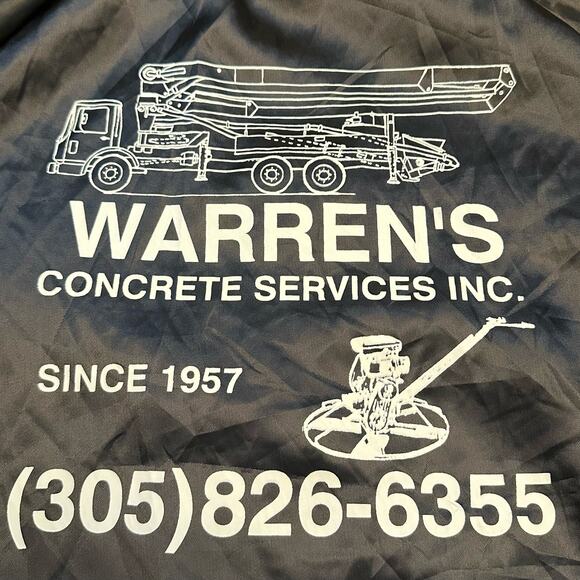 Vintage Warren’s Concrete Satin Bomber Jacket Black Retro Workwear L - Picture 3 of 9